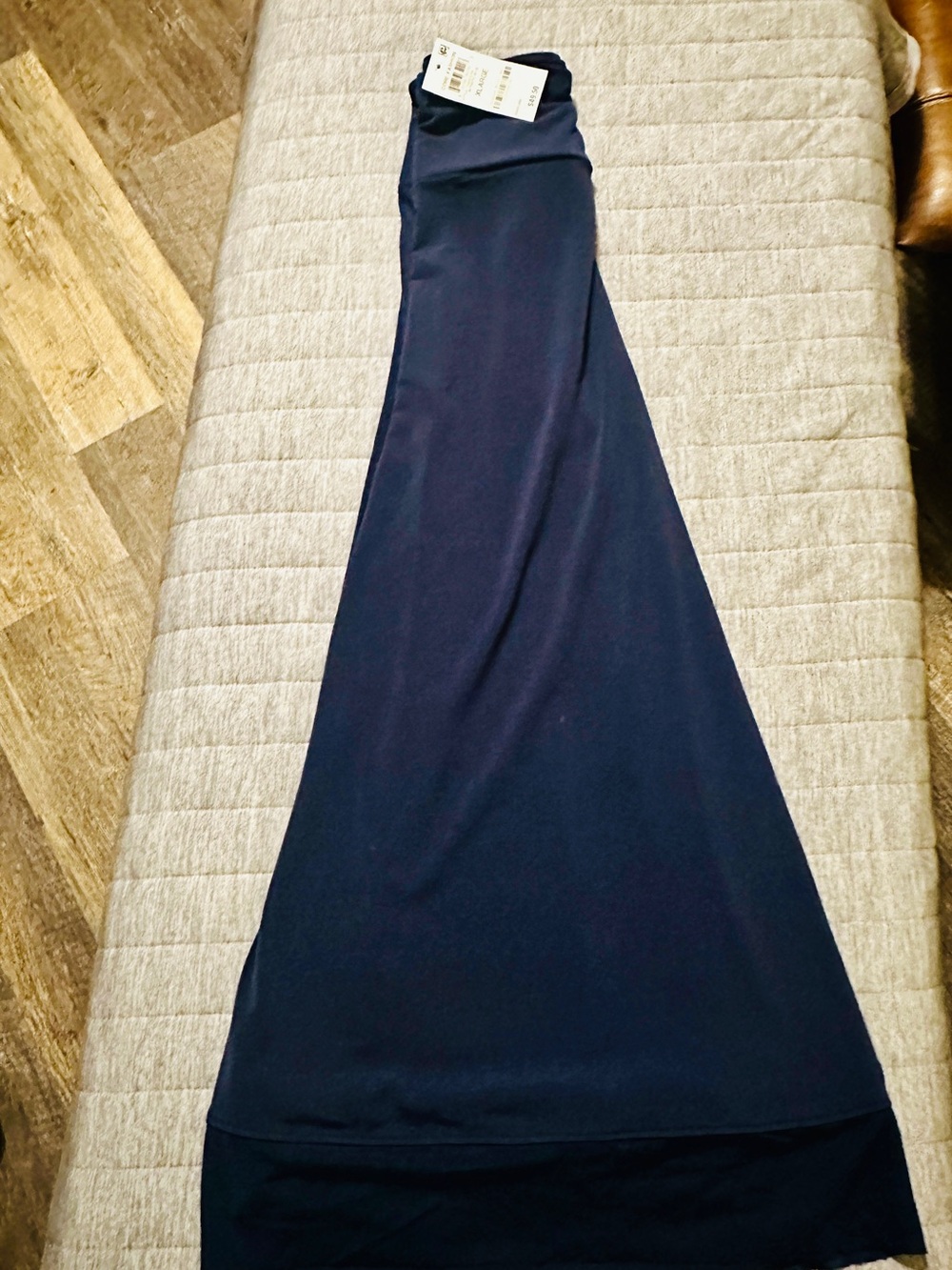 Navy Maxi Skirt - Women's Pull-On A-Line Skirt